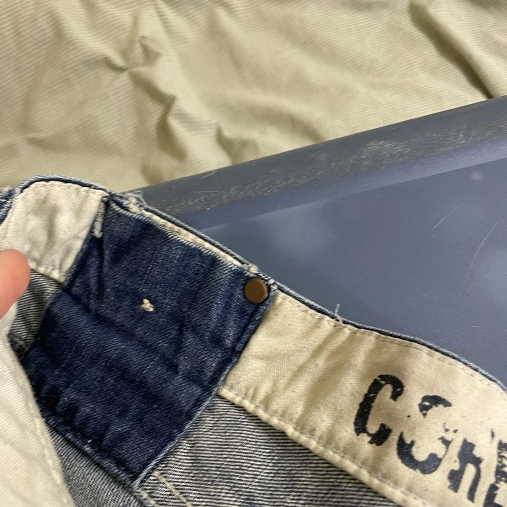 G-Star Raw Blue Jeans Core Custom Mens 32x30 Y2K VTG Distressed Stash Pocket